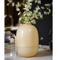 Modern Glass Vase in Yellow