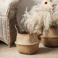 Belly Basket Seagrass Basket with Twin Handles