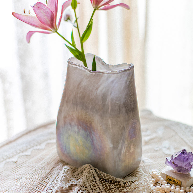 Gradient Color Art Glass Vase