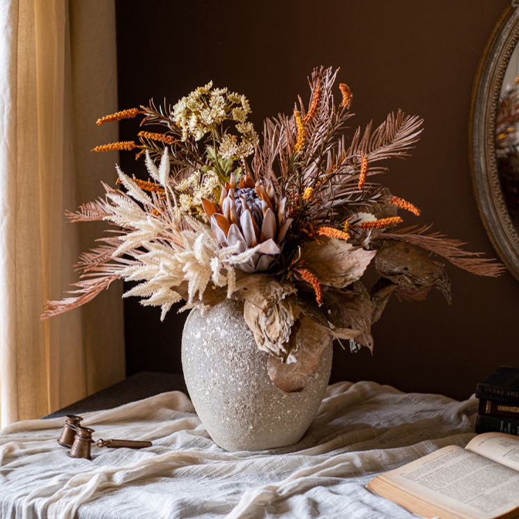 Artificial Silk Natural Fall Designer Flower Bouquet