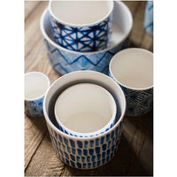 Blue Print Ceramic Vase Planter in Various Patterns RusticReach 