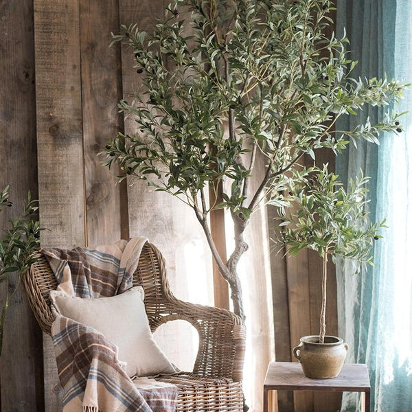 Large Artificial Olive Tree 94" Tall RusticReach 