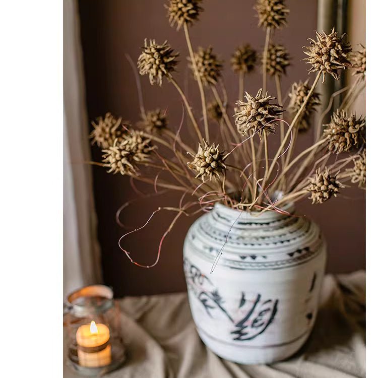Faux Thistle Seed Pod Stem 33" Tall - RusticReach