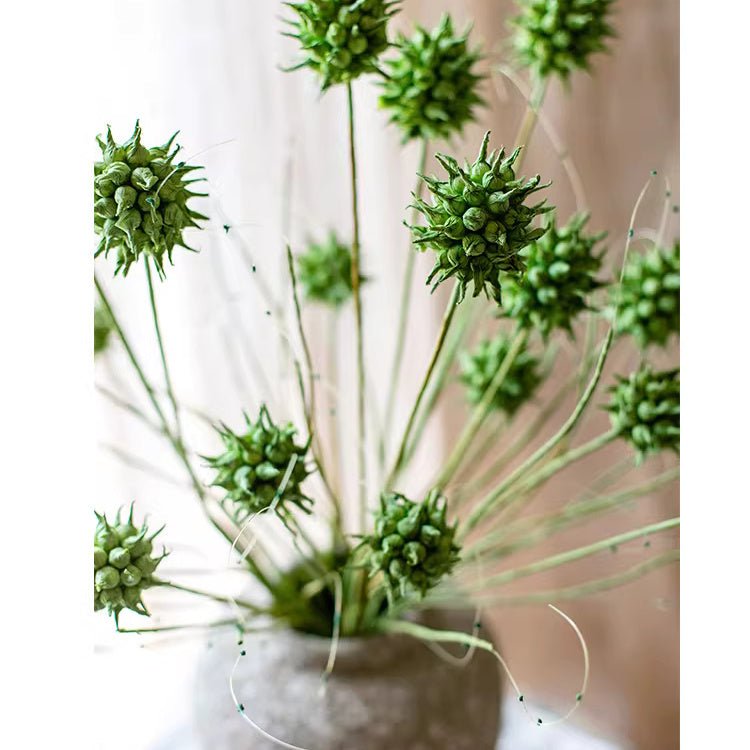 Faux Thistle Seed Pod Stem 33" Tall - RusticReach