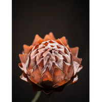 Artificial Artichoke Flower Stem in Pink 34" Tall