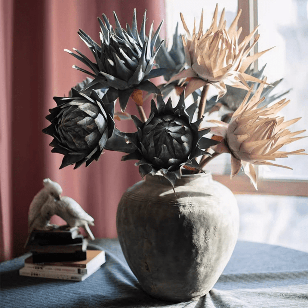 Artificial Artichoke Stem in Various Colors 37" Tall - RusticReach