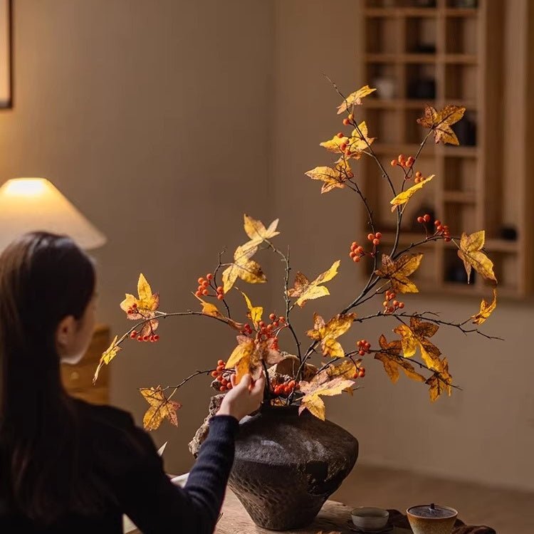 Autumn Maple Berry Branch 27.9" Tall - RusticReach