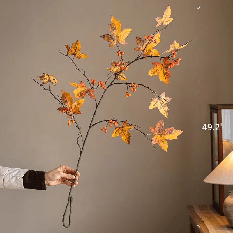 Autumn Maple Berry Branch 49.2" Tall - RusticReach