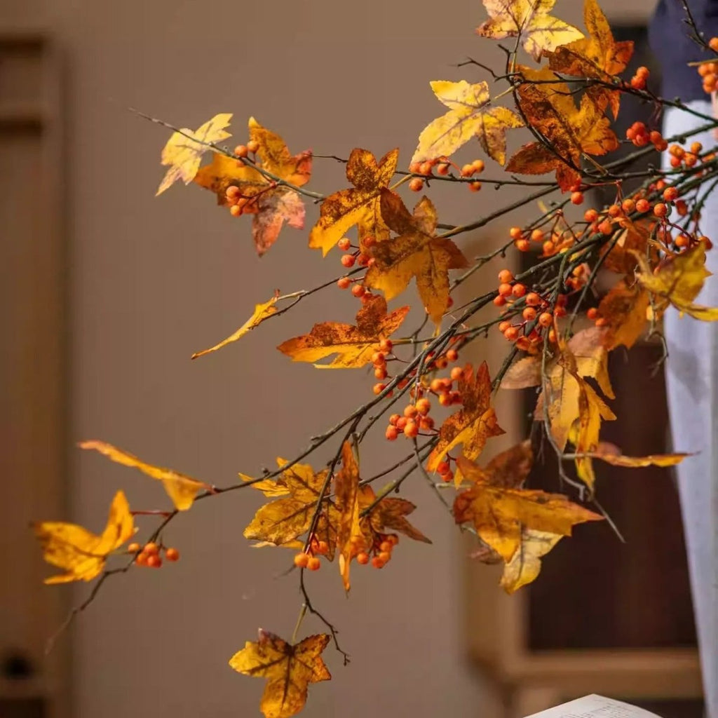 Autumn Maple Berry Branch 27.9" Tall - RusticReach