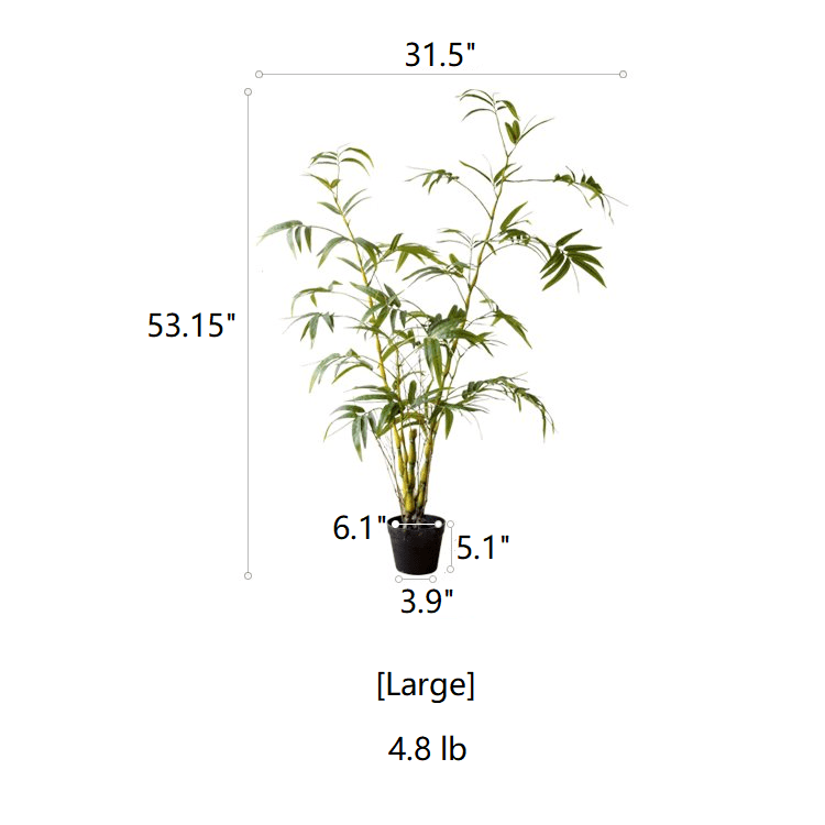Artificial Bamboo Leaves in Pot - RusticReach