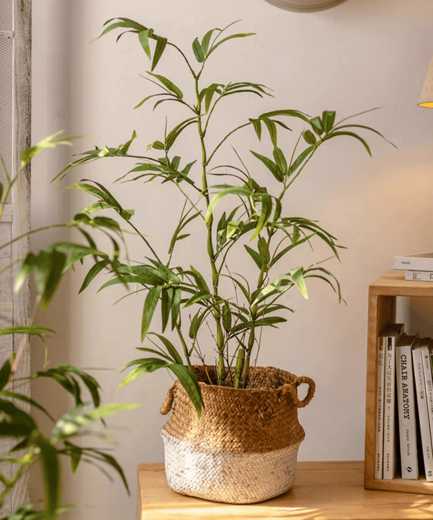 RusticReach Artificial Bamboo Leaves in Pot