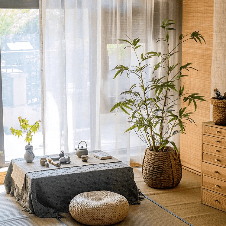 Artificial Bamboo Leaves in Pot - RusticReach