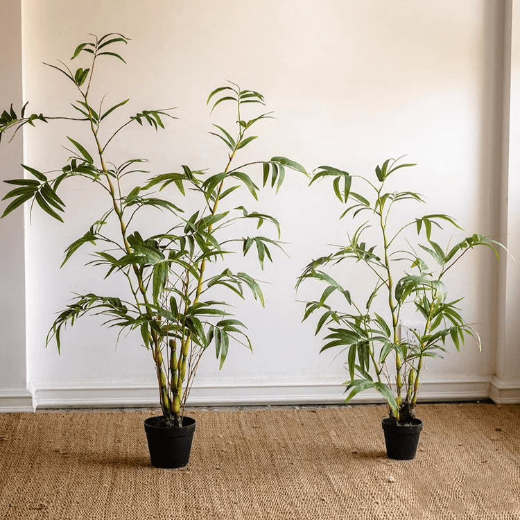 Artificial Bamboo Leaves in Pot - RusticReach