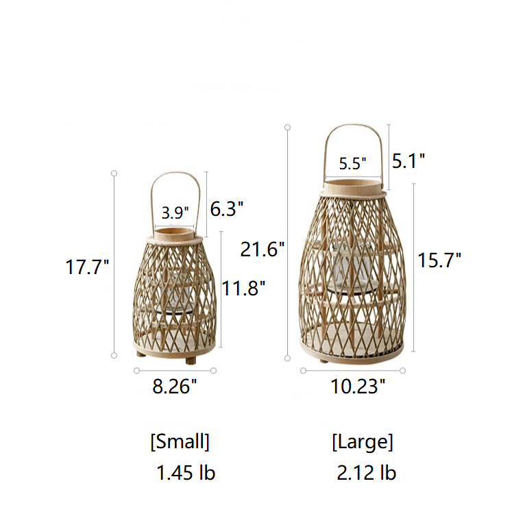 Artistic Bamboo Lantern Candle Holder - RusticReach