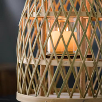 Artistic Bamboo Lantern Candle Holder