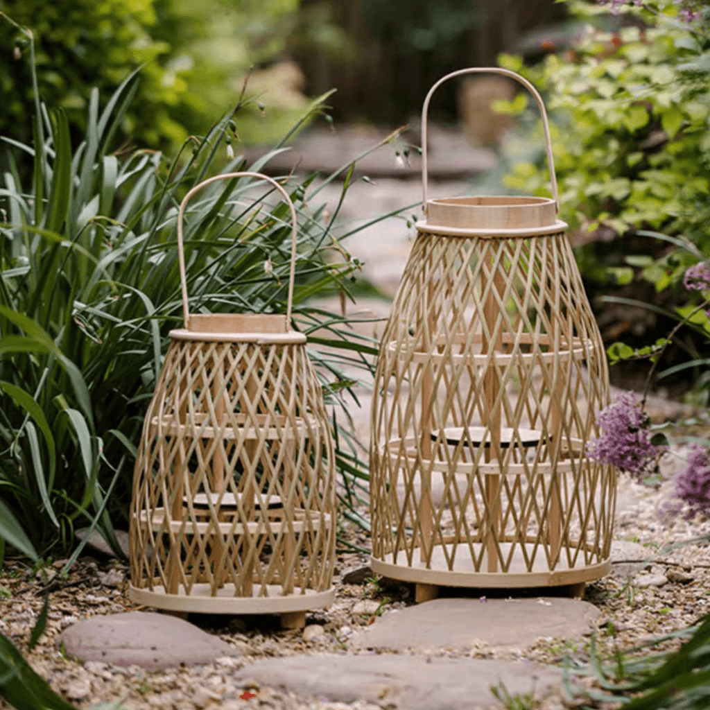Artistic Bamboo Lantern Candle Holder - RusticReach
