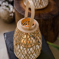 Artistic Bamboo Lantern Candle Holder