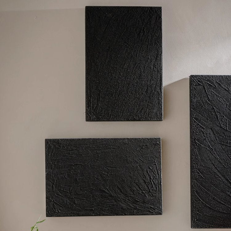 Black Textured Wall Art - RusticReach