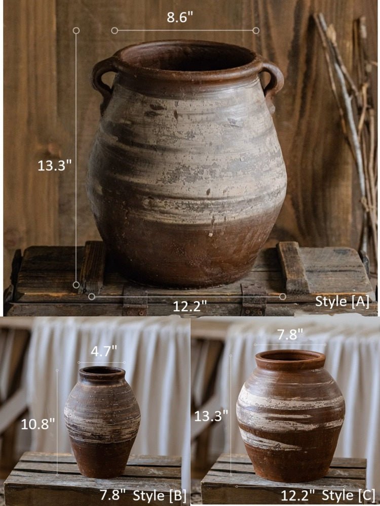 Restoration Brown Clay Pot - RusticReach
