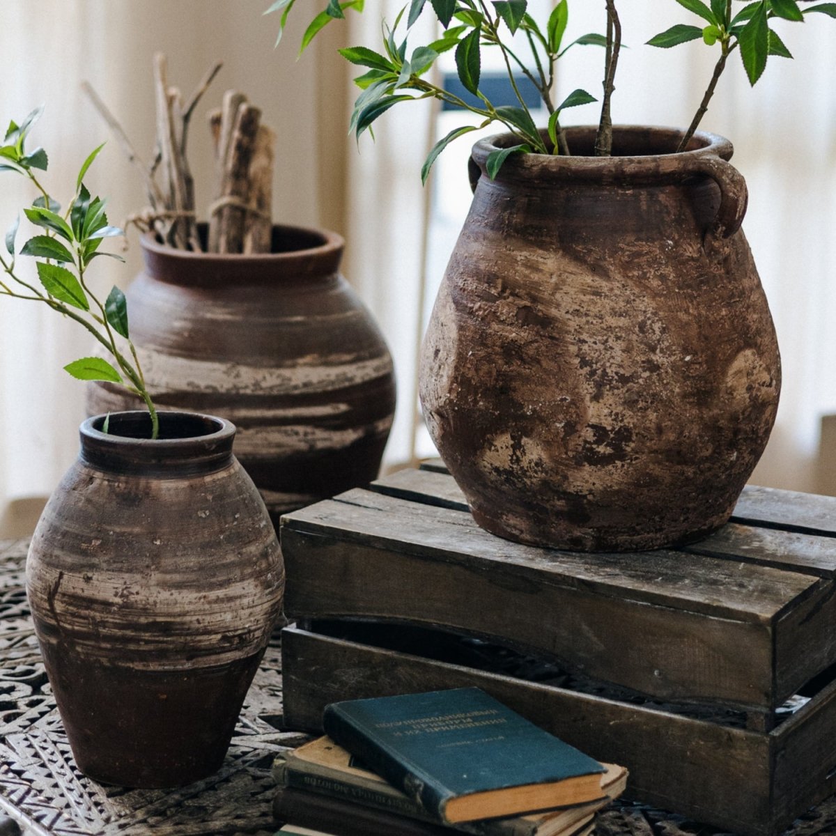 brown pot plant Restoration Brown Clay Pot – RusticReach