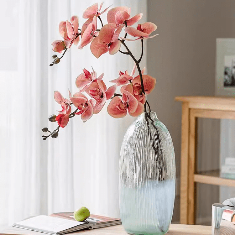Artificial Butterfly Orchid Stem in Pink 27.5" Tall - RusticReach
