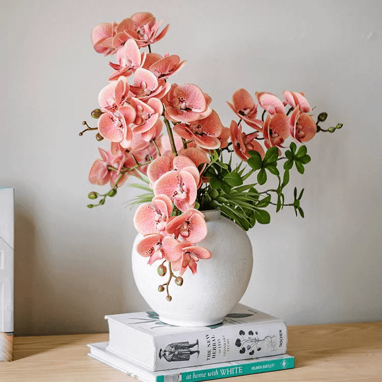 Artificial Butterfly Orchid Stem in Pink 27.5" Tall - RusticReach
