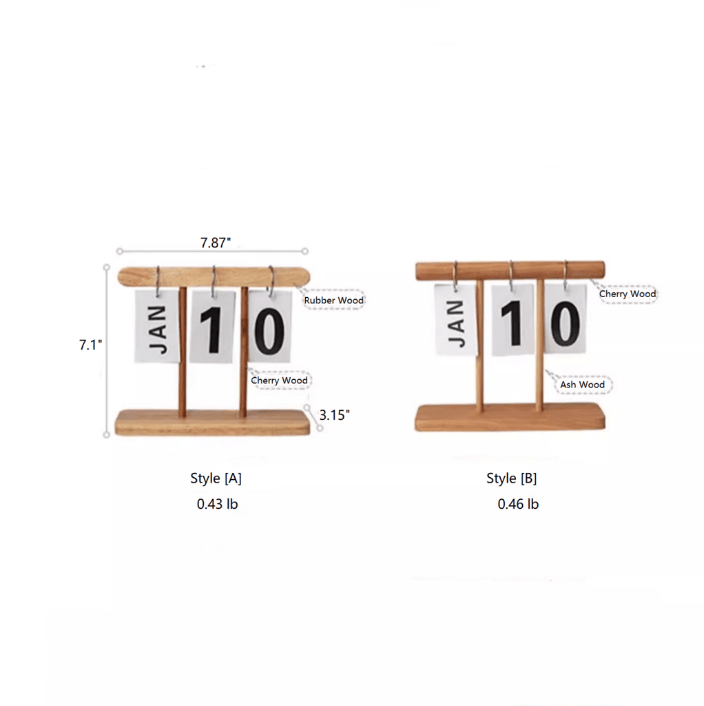 Page - Flipping Wooden Desktop Calendar - RusticReach