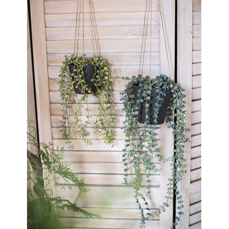 Hanging Faux Ceropegia Vine in Pot - RusticReach