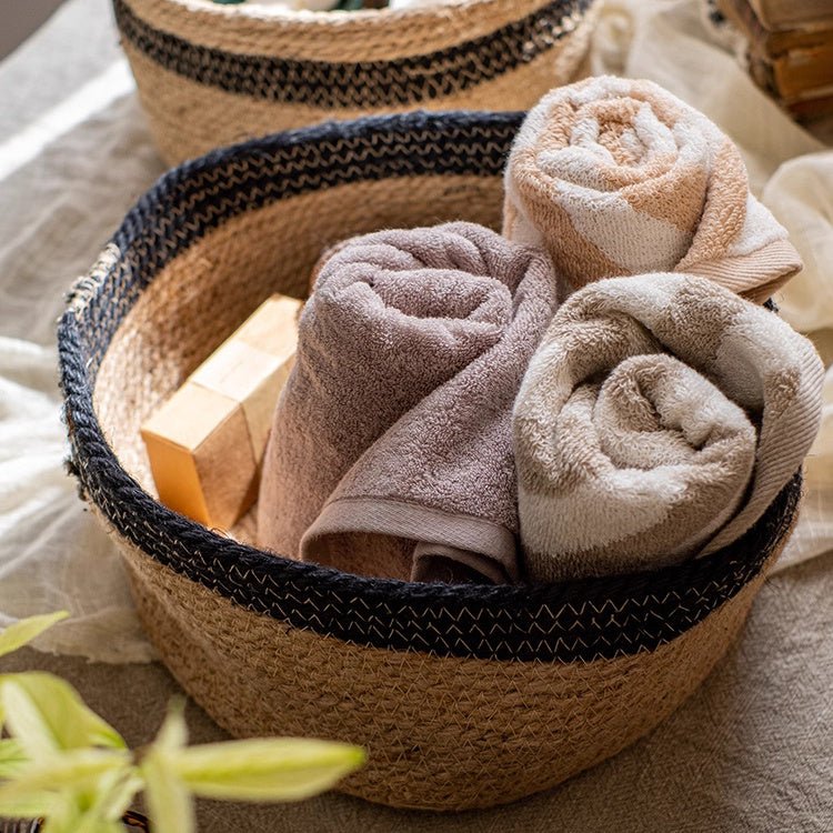Cotton Blend Woven Storage Basket - RusticReach