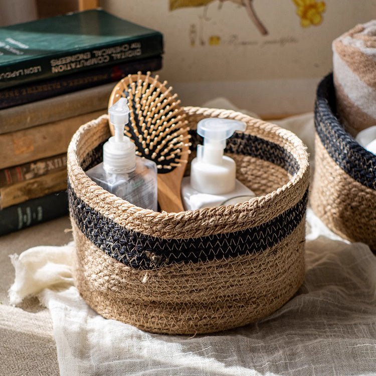 Cotton Blend Woven Storage Basket - RusticReach