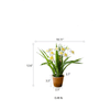 Faux Daffodil in Brown Pot - RusticReach
