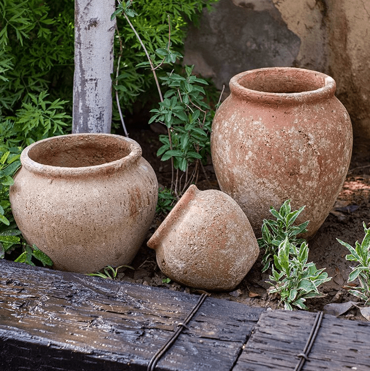 Distressed Cement Plant Pot - RusticReach