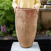 Distressed Cement Plant Pot Tall - RusticReach