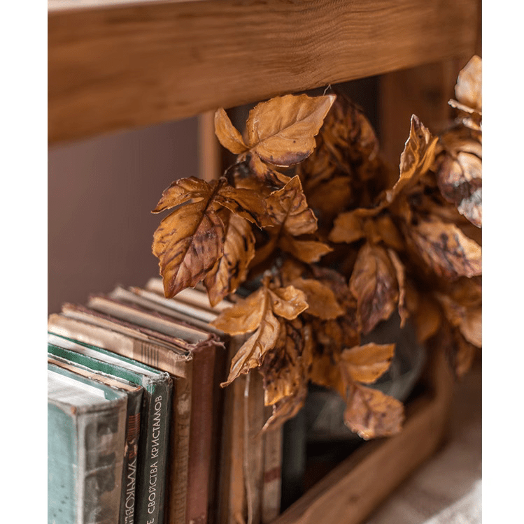 Artificial Dyed Dry Leaf Stem 33" Tall Faux - RusticReach