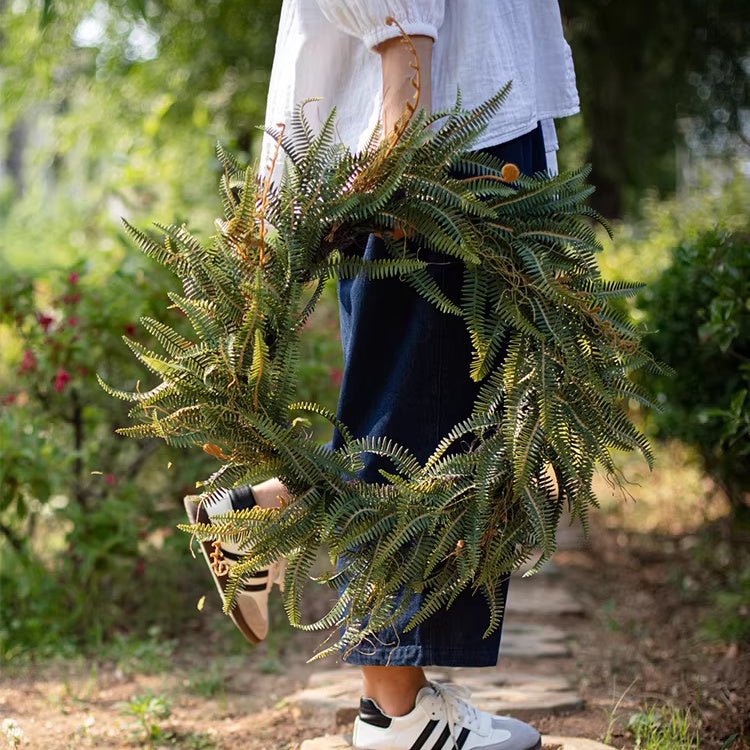 Evergreen Fern Garland and Wreath - RusticReach