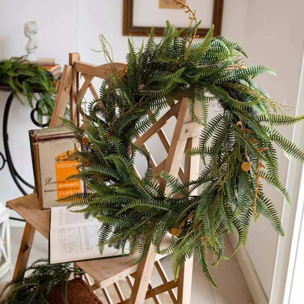 Evergreen Fern Garland and Wreath - RusticReach
