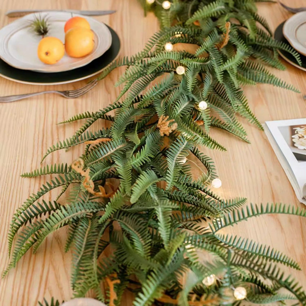 Evergreen Fern Garland and Wreath - RusticReach