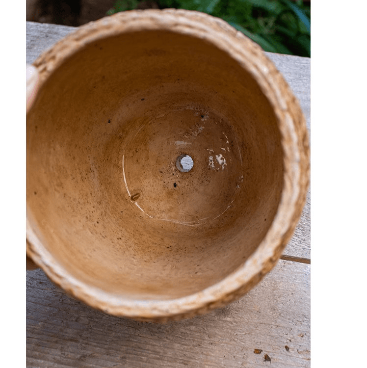 Faux Grass - Woven Cement Planter - RusticReach