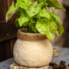 Faux Bamboo Woven Cement Planter - RusticReach