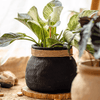 Faux Bamboo Woven Cement Planter - RusticReach