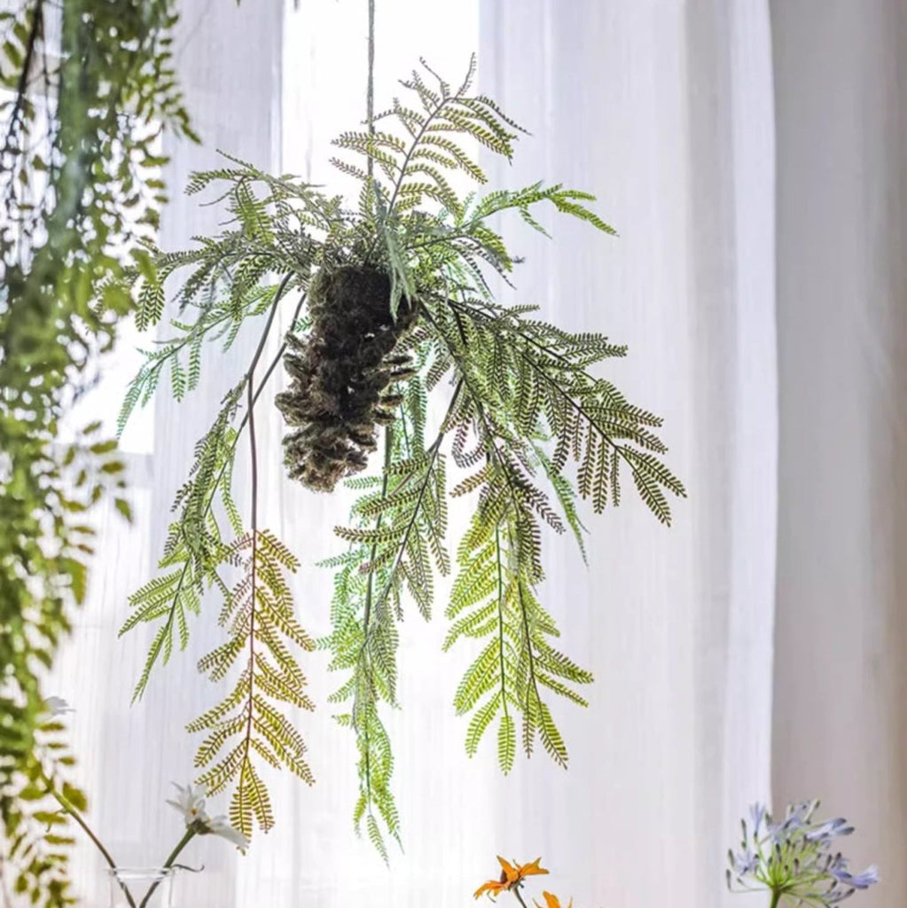 Artificial Fern Hanging Ball Decoration - RusticReach