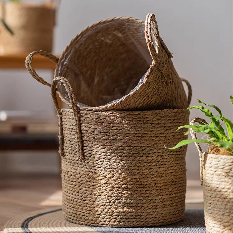 French Country Woven Planter Basket - RusticReach