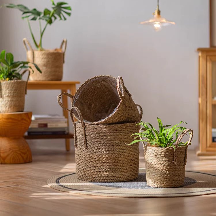 French Country Woven Planter Basket - RusticReach