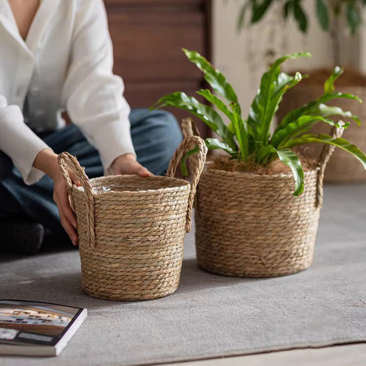 French Country Woven Planter Basket - RusticReach