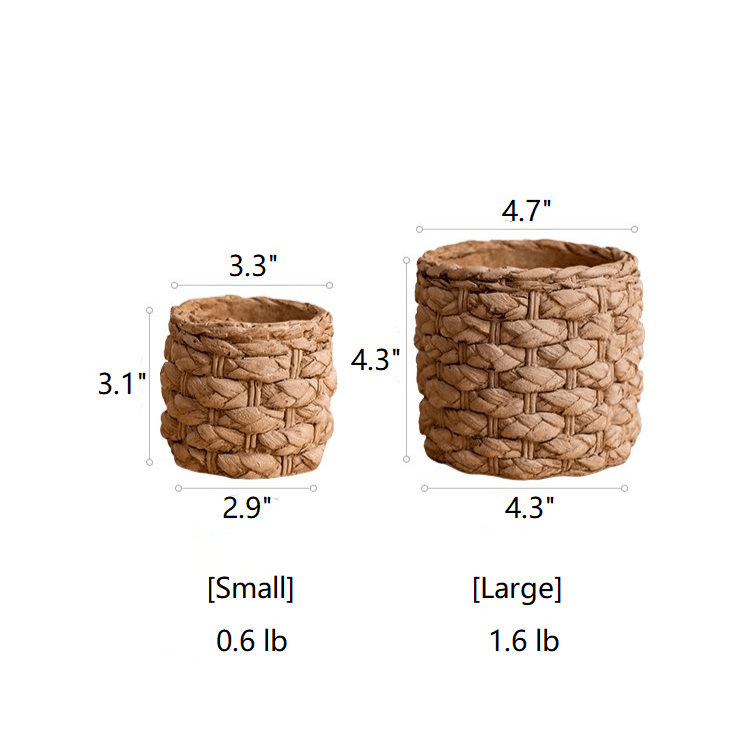 Grass Woven Looking Cement Planter - RusticReach