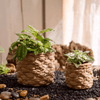 Grass Woven Looking Cement Planter - RusticReach