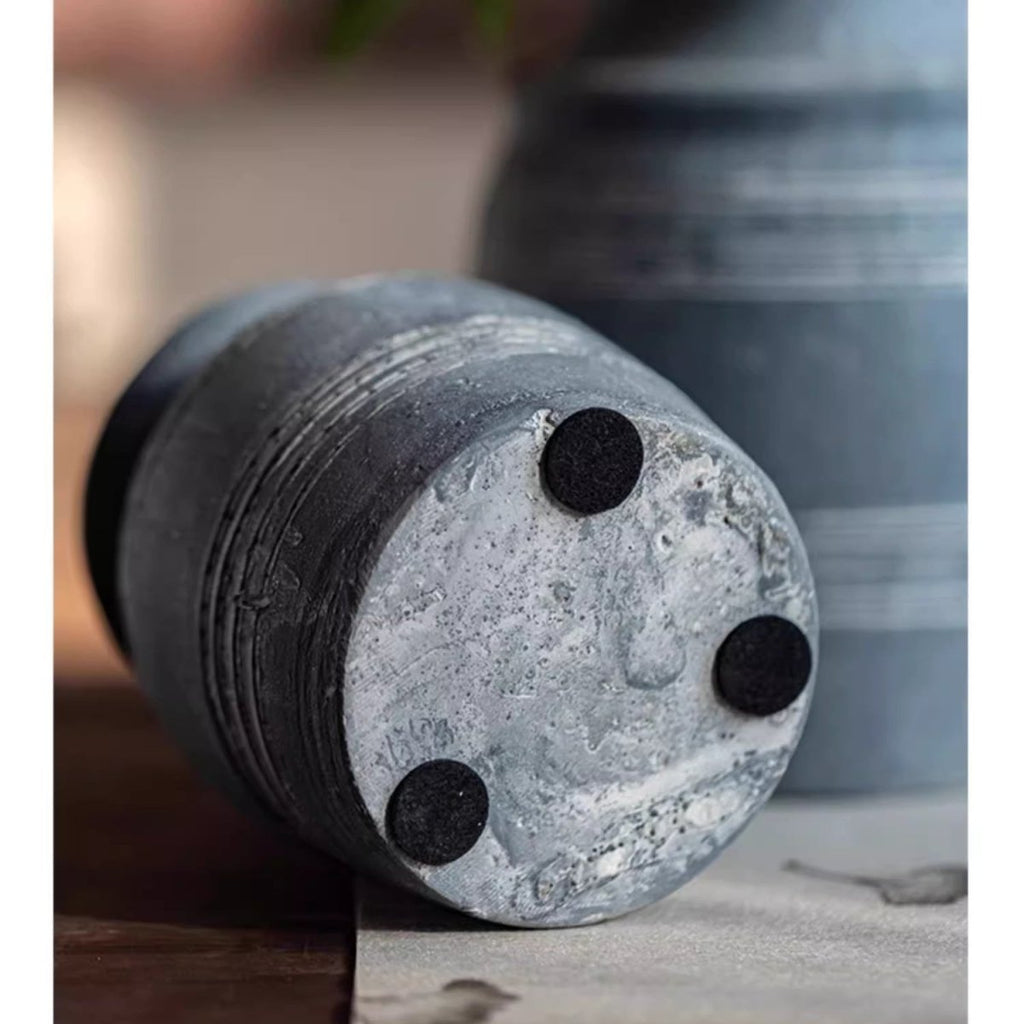 Handmade Gray Clay Pottery Vase - RusticReach
