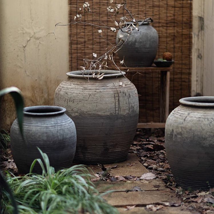 antique ceramic plant pot Large Antique Ceramic Pot – RusticReach