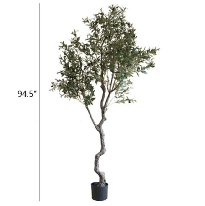 Large Artificial Olive Tree 94" Tall In Pot - RusticReach