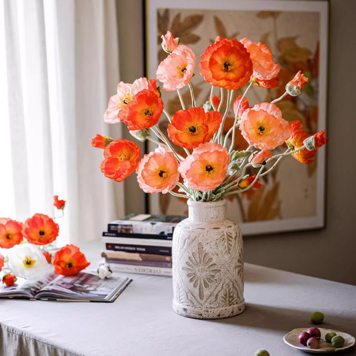  RelatoHolife Artificial Poppy Silk Flowers for Winter
